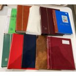 Contents to box ten stamp albums and folders complete with contents - a large quantity of mainly