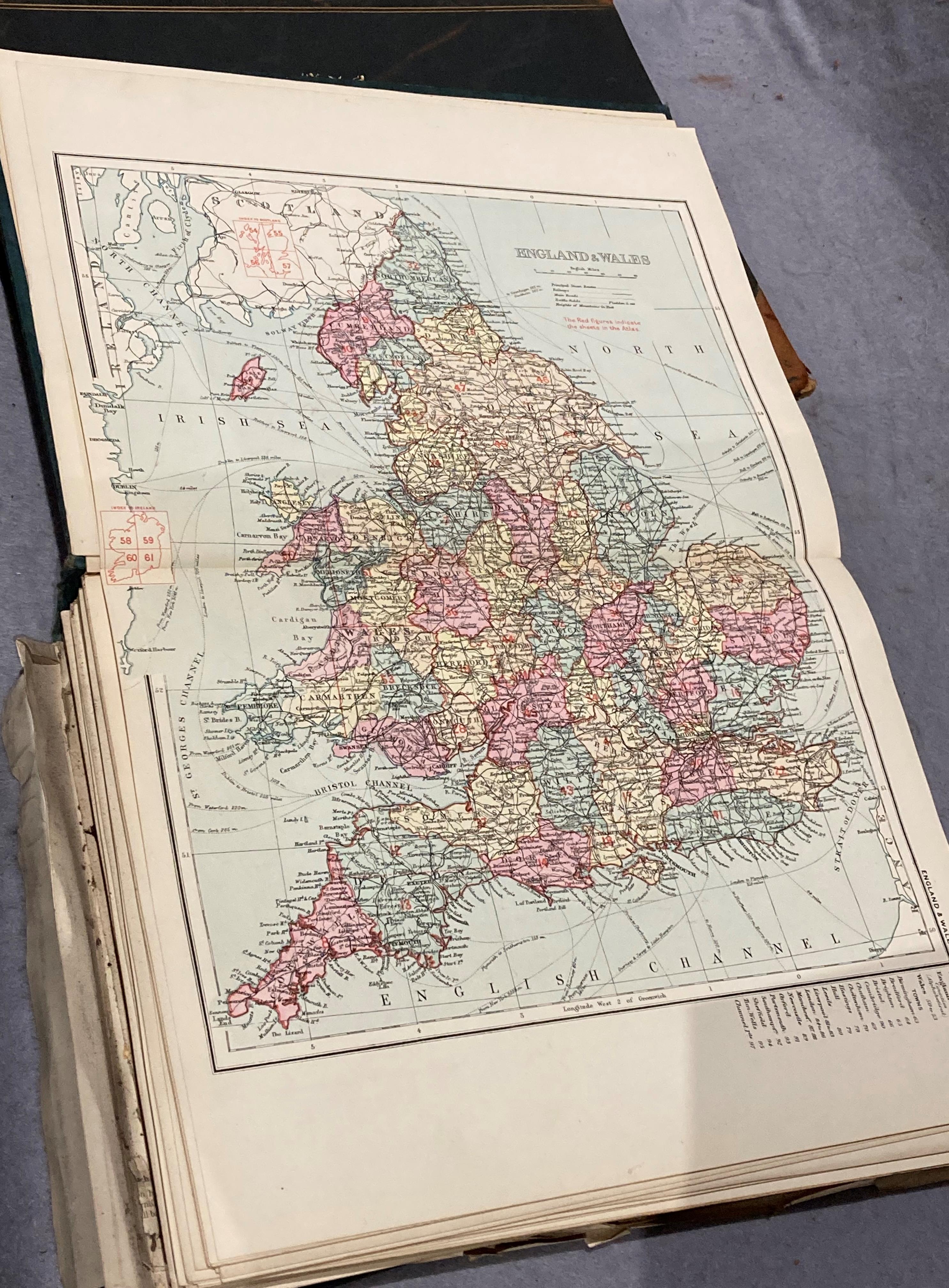 New Large Scale Atlas of the British Isles from the Ordnance Survey with plans of Towns, - Image 5 of 12