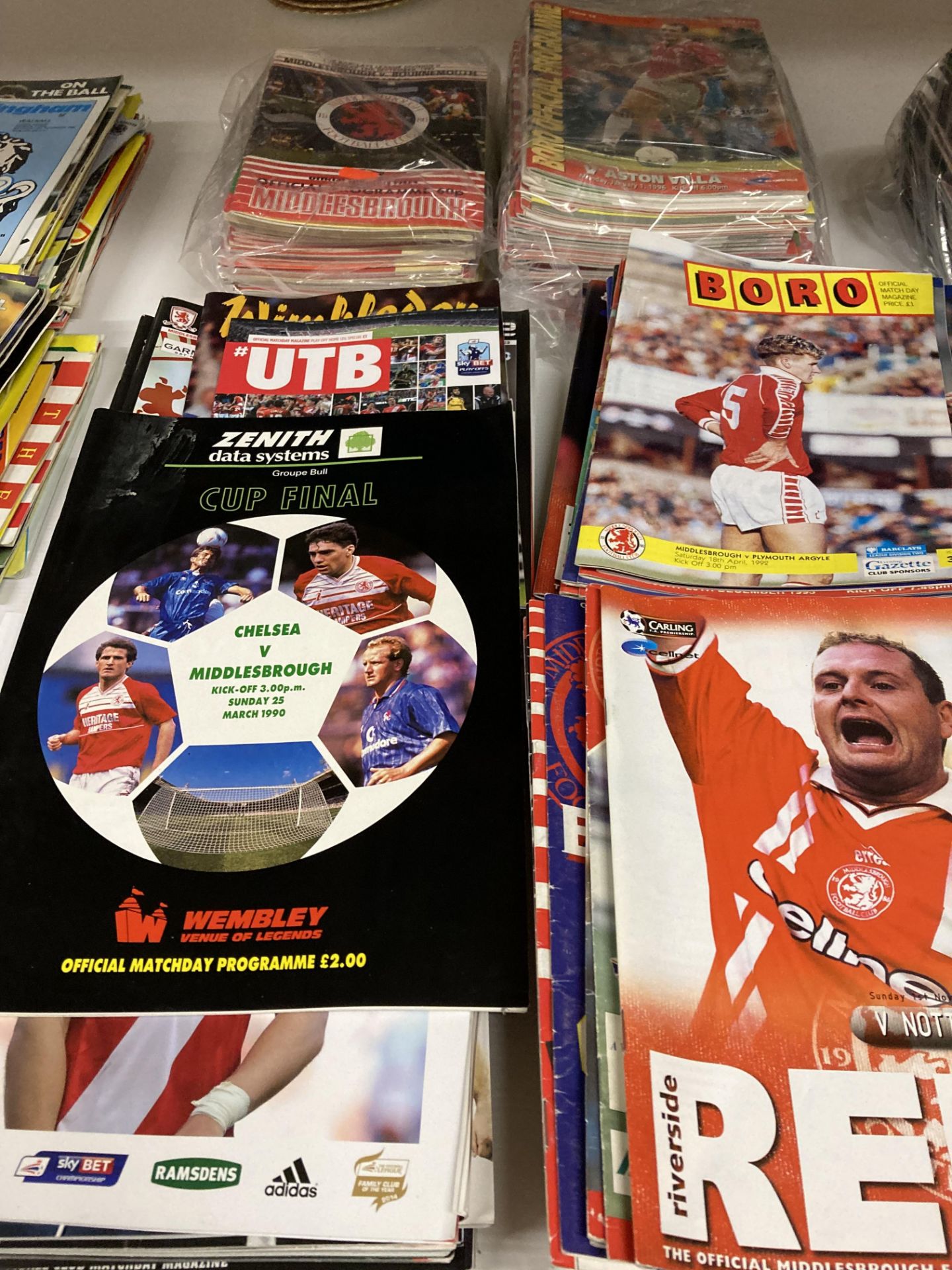 Remaining contents to rack - a large quantity of Middlesbrough mainly home but some away programmes, - Image 2 of 3