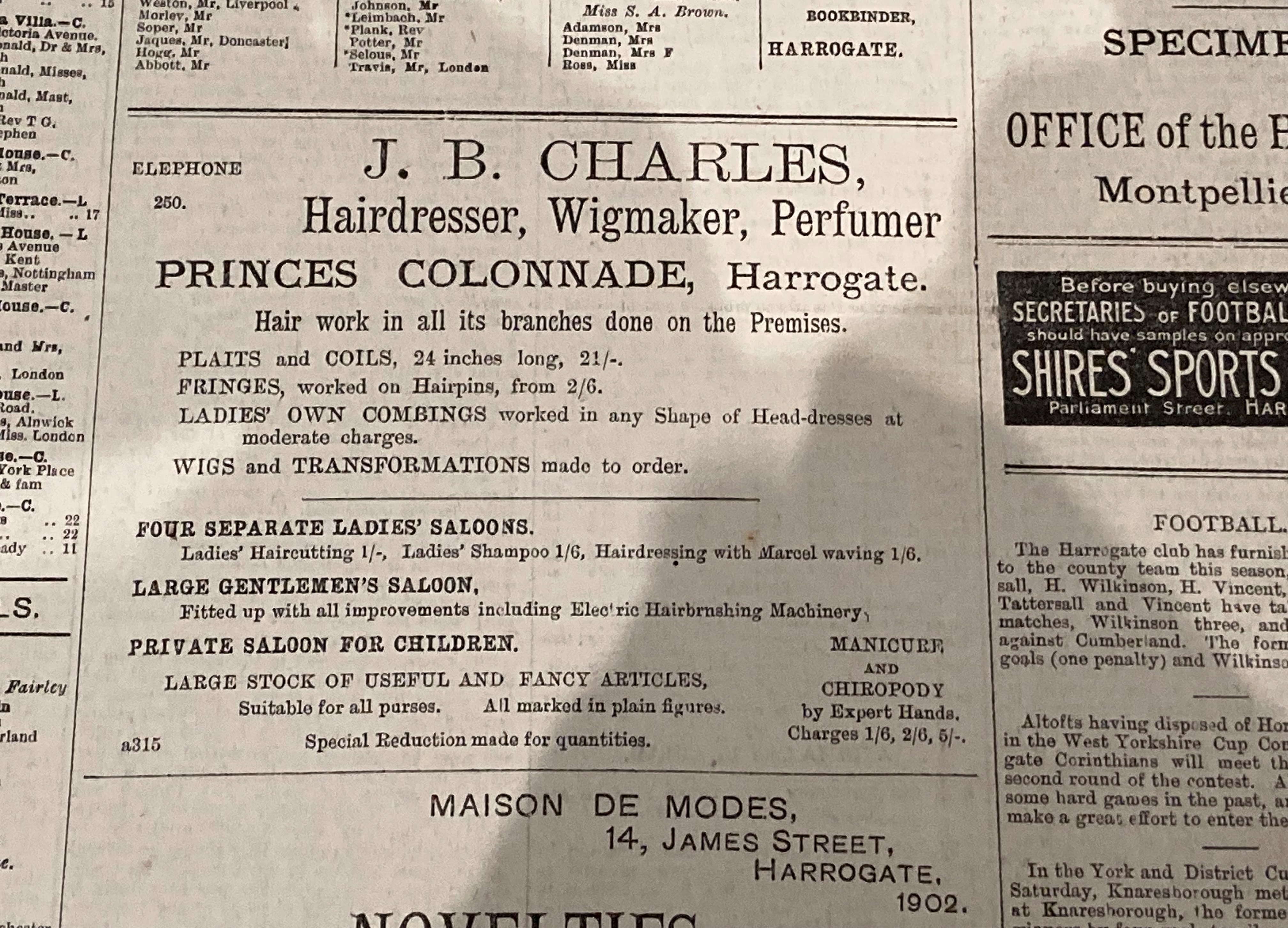 The Harrogate Advertiser and List of Visitors 66th Year of Publication - Sat Jan 4th 1902 - price - Bild 9 aus 11
