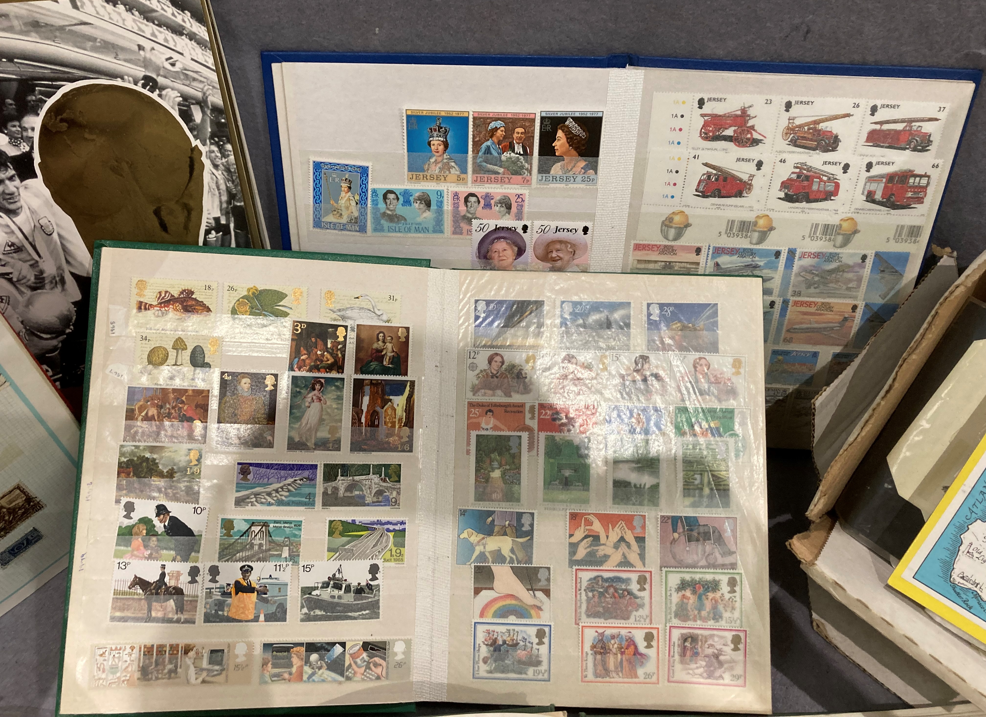 Four various stamp albums containing World and GB stamps, - Image 2 of 4