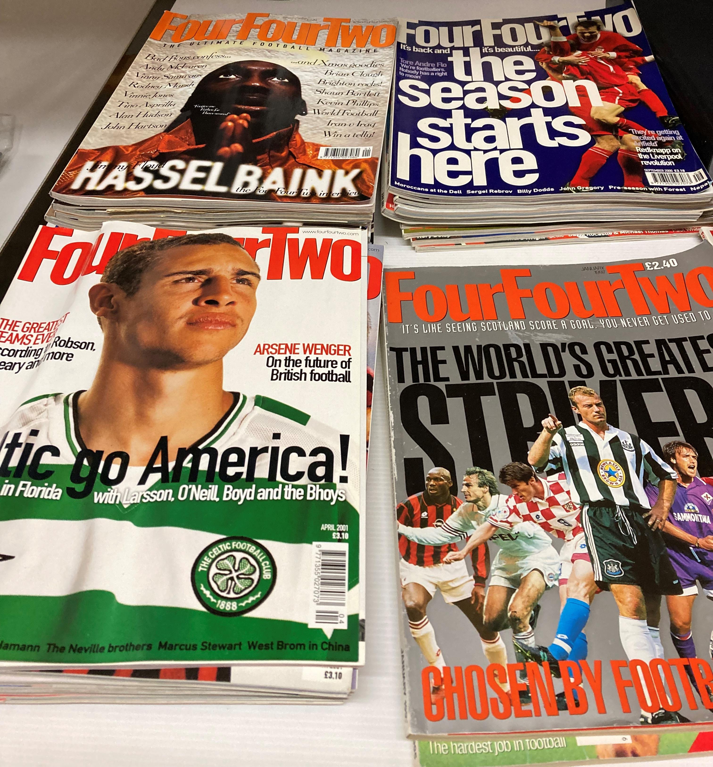 Contents to shelf - a large quantity of Four Four Two Football magazines circa 1998-2009 including - Image 2 of 5