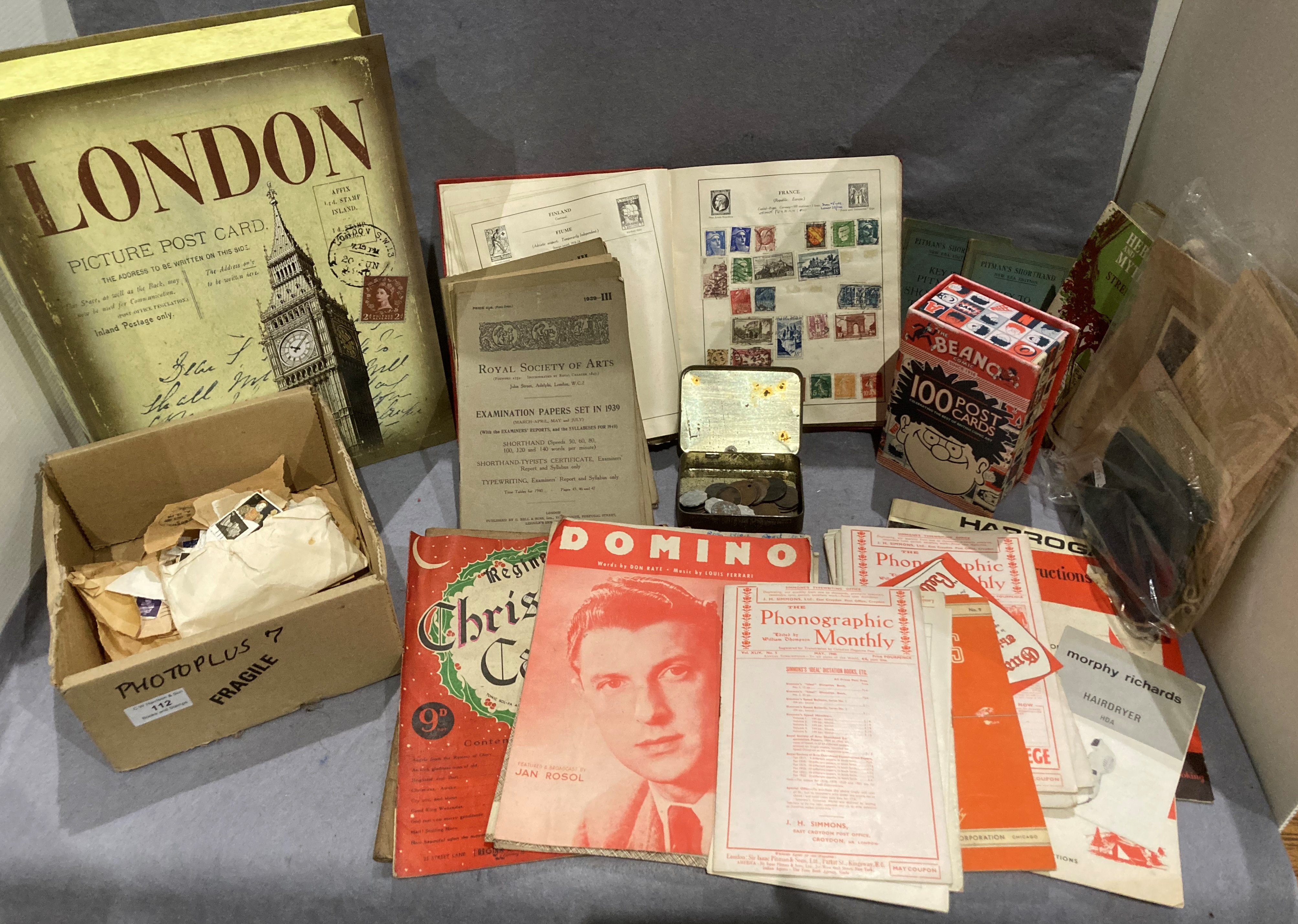 Contents to London Picture Post card box - a quantity of leaflets and booklets - Royal Society of
