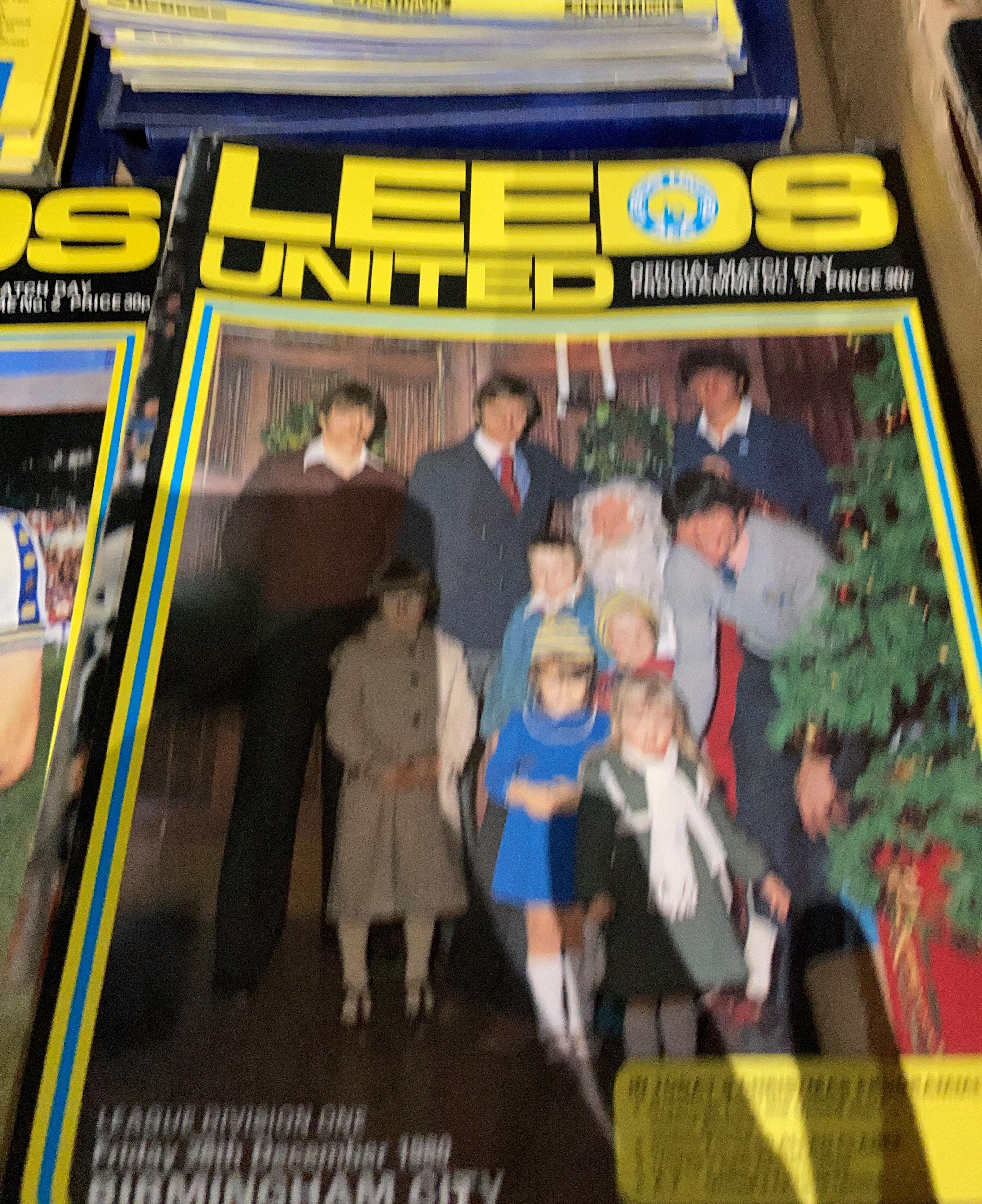 Contents to tray - a large quantity of Leeds United home and away programmes including 25 home - Image 2 of 10