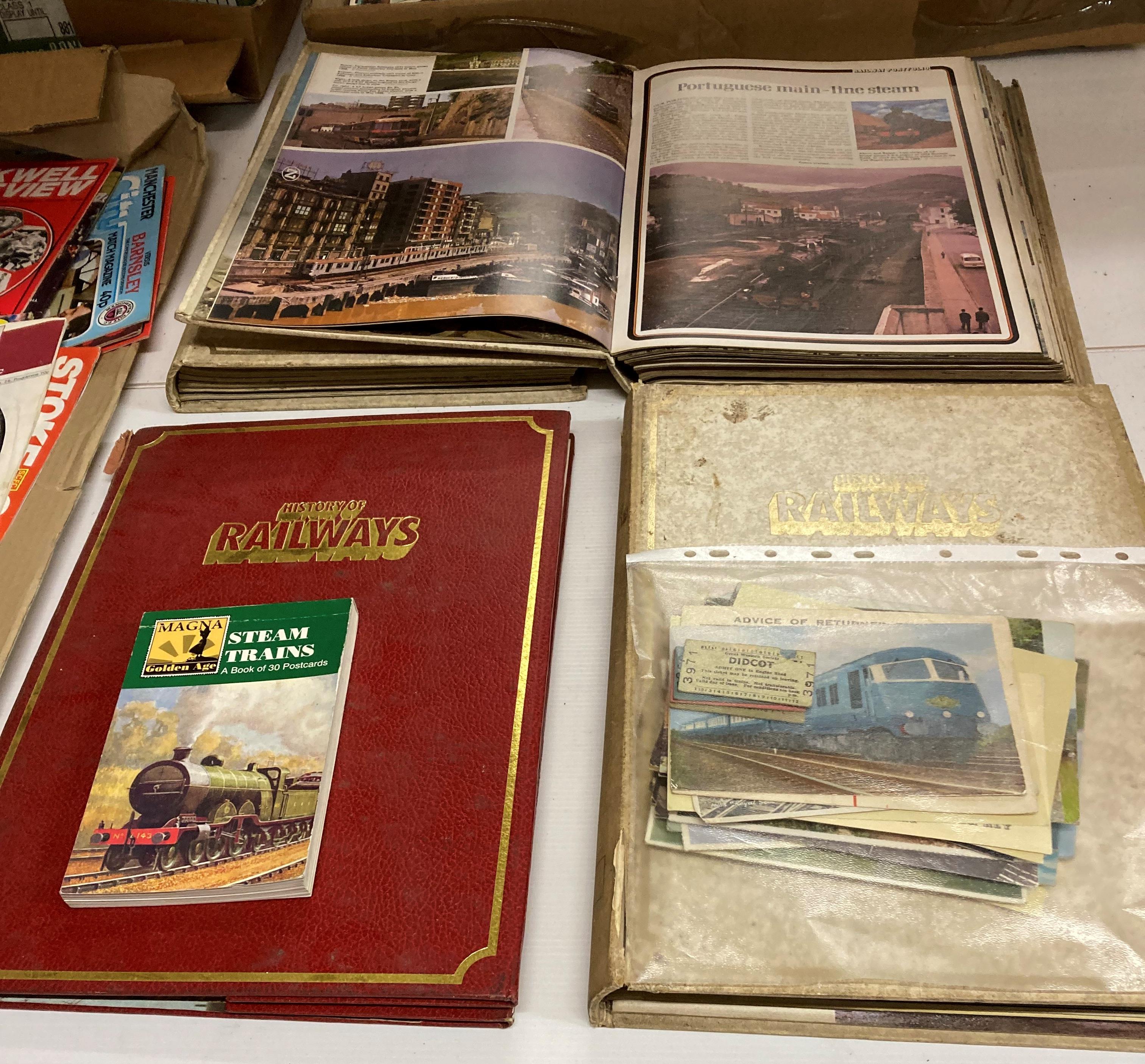 Four bound volumes of Railway magazines - History of Railways (3), and Great Trains (1),