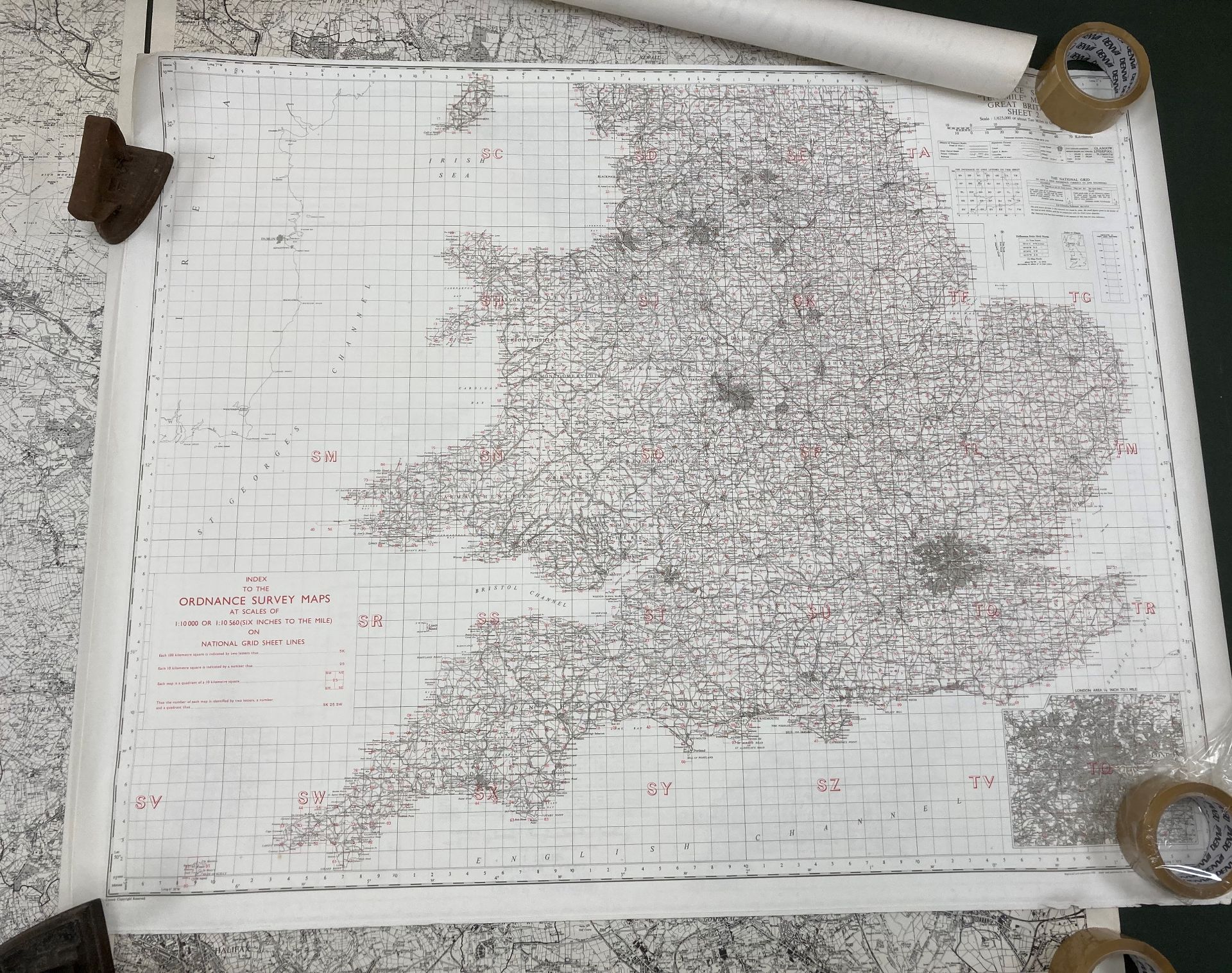 Contents to plastic box - a large quantity of Ordnance Survey and other maps, - Image 2 of 5