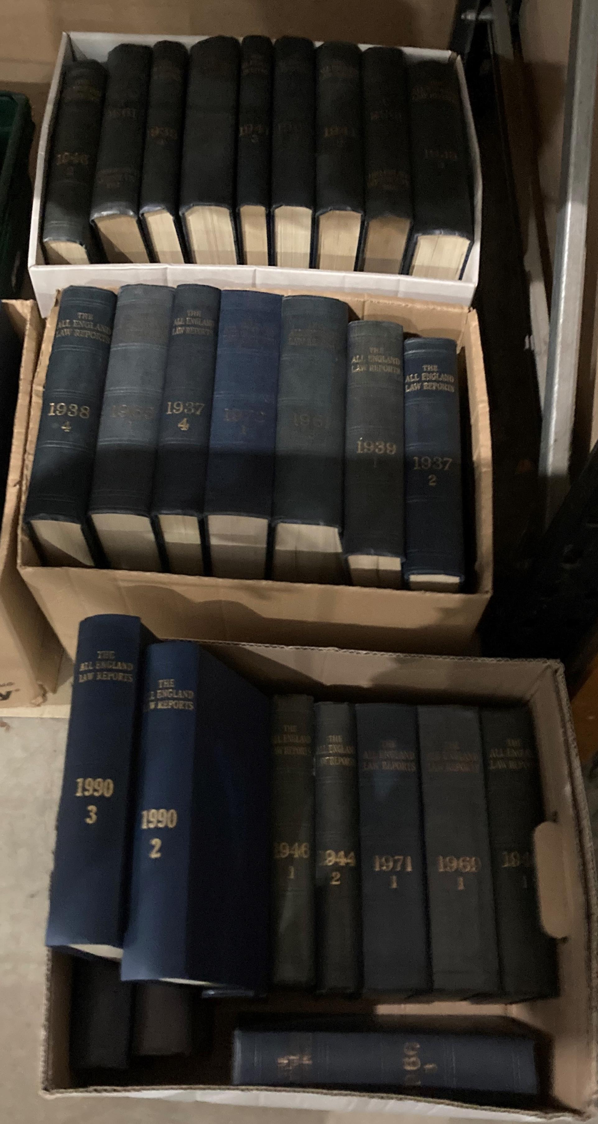 Contents to thirteen crates and boxes over 170 volumes of the 'All England Law Reports' covering - Image 6 of 6