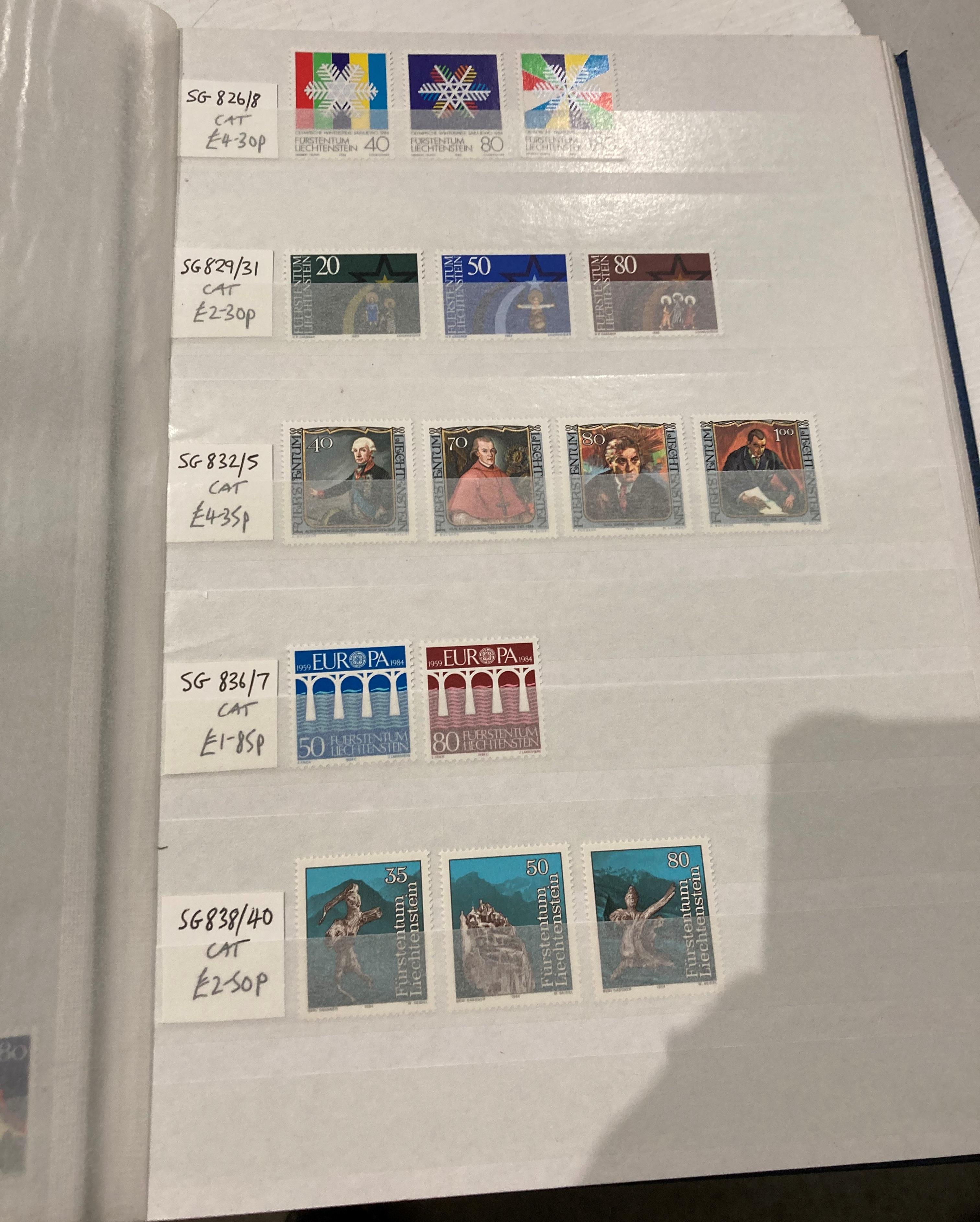 Contents to box six stamp albums and contents - European stamps including Liechtenstein, Germany, - Image 11 of 12