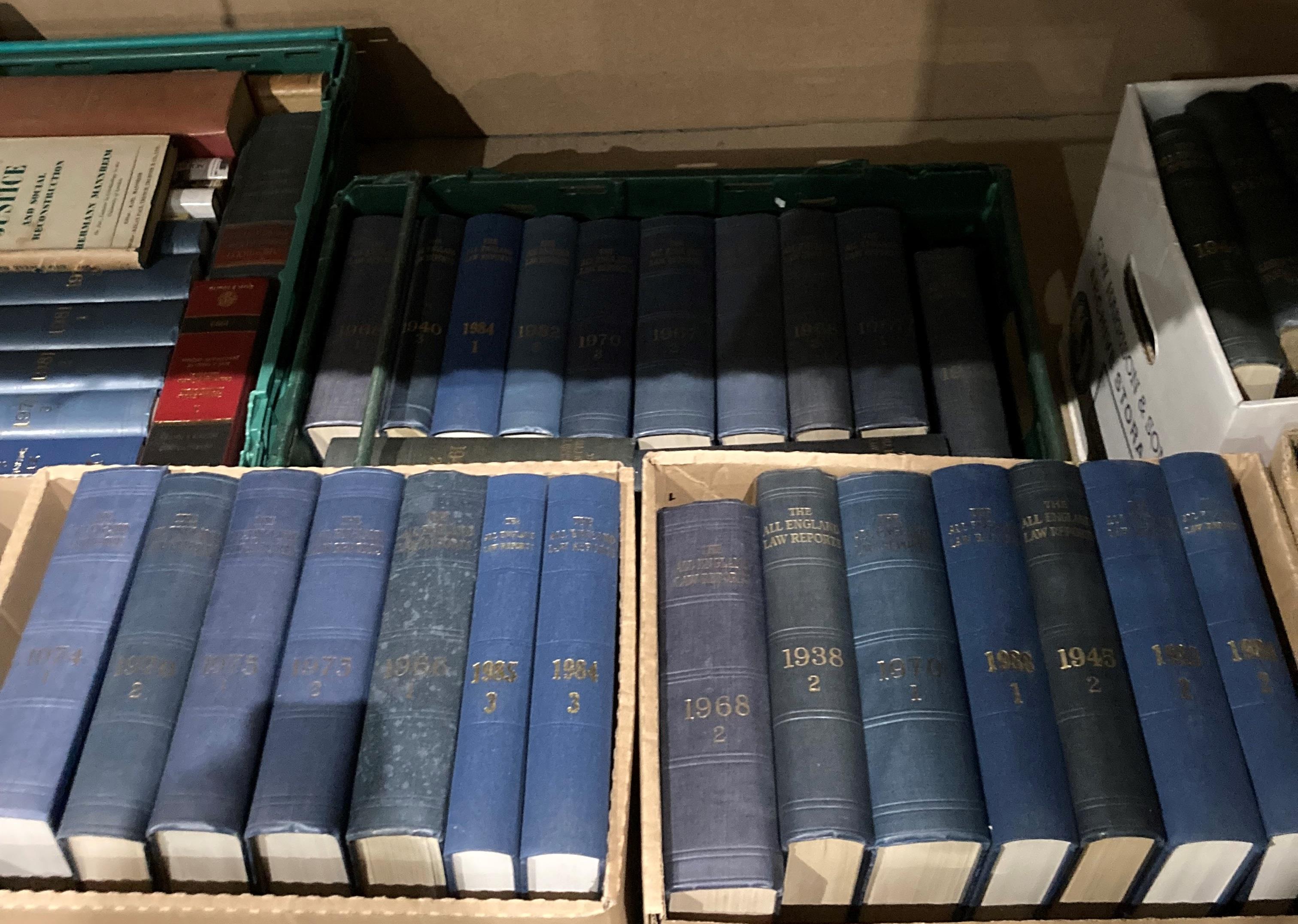 Contents to thirteen crates and boxes over 170 volumes of the 'All England Law Reports' covering - Image 5 of 6