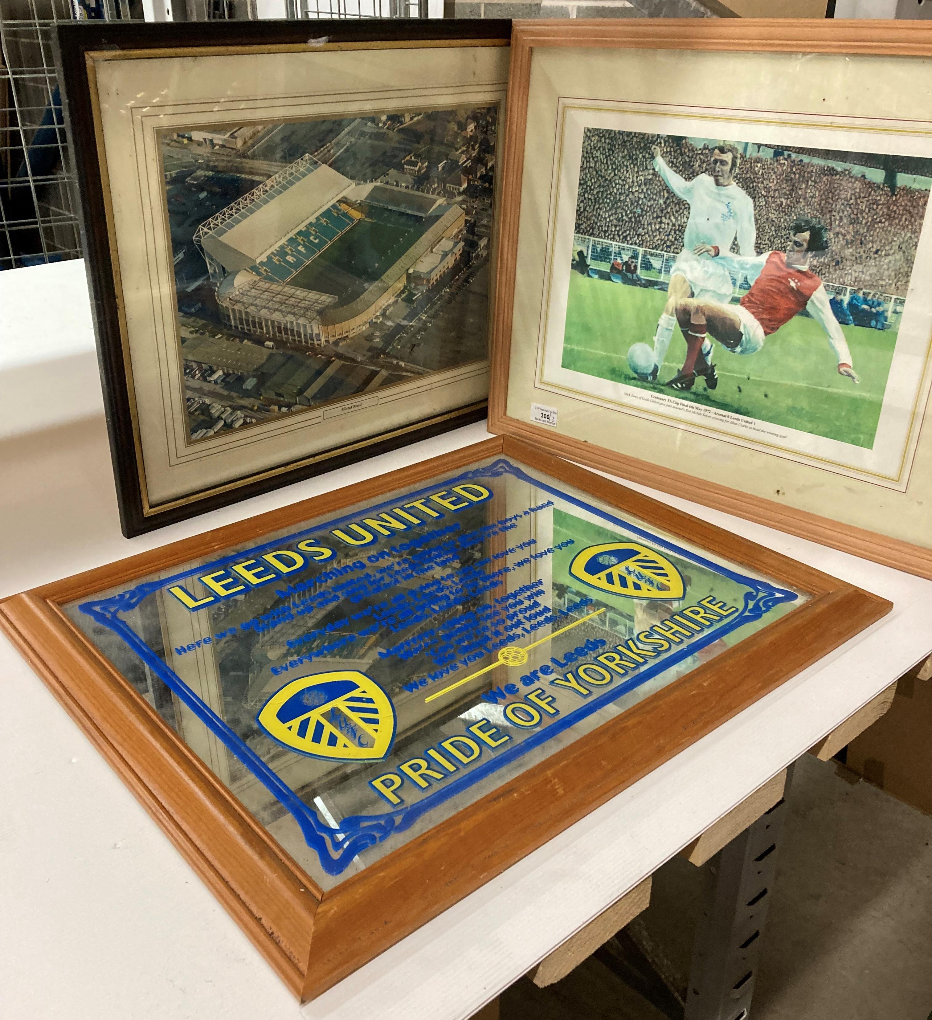Leeds United related - a framed print Centenary FA Cup Final 6th May 1972 Arsenal 0 - Leeds United