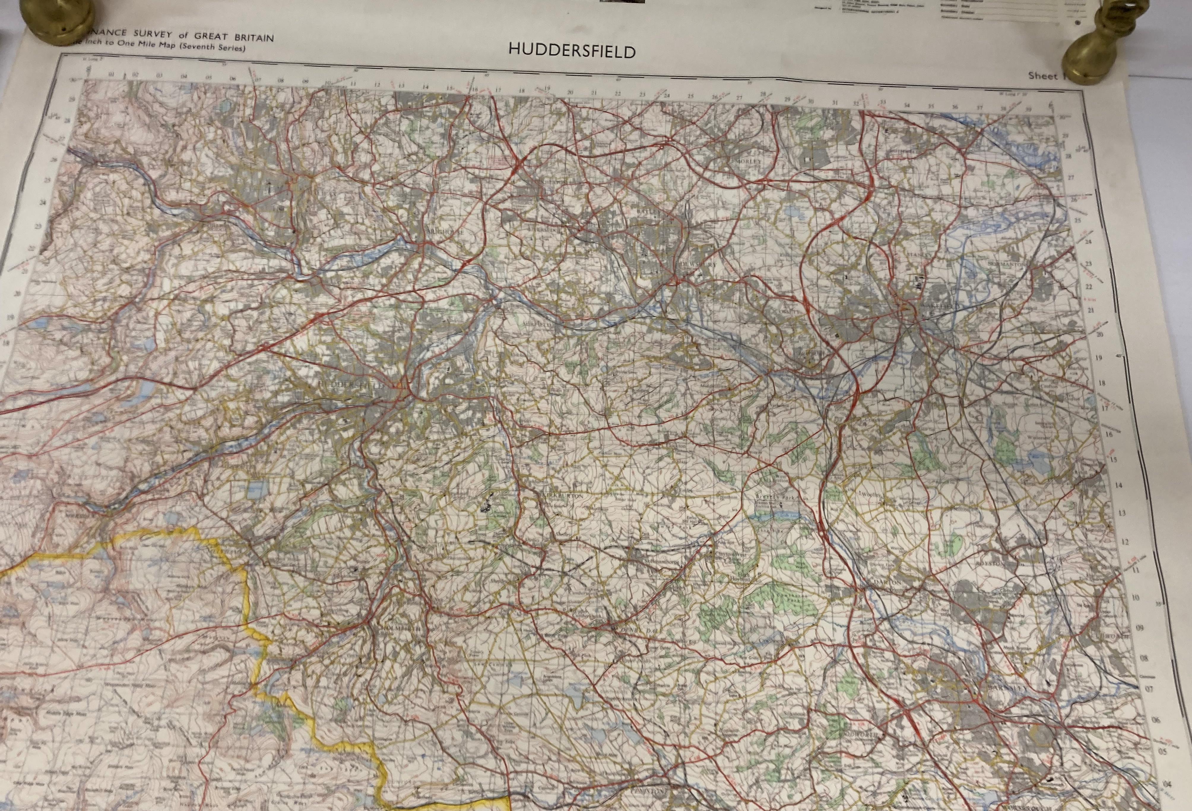 Ordnance Survey map of Huddersfield, - Image 2 of 3