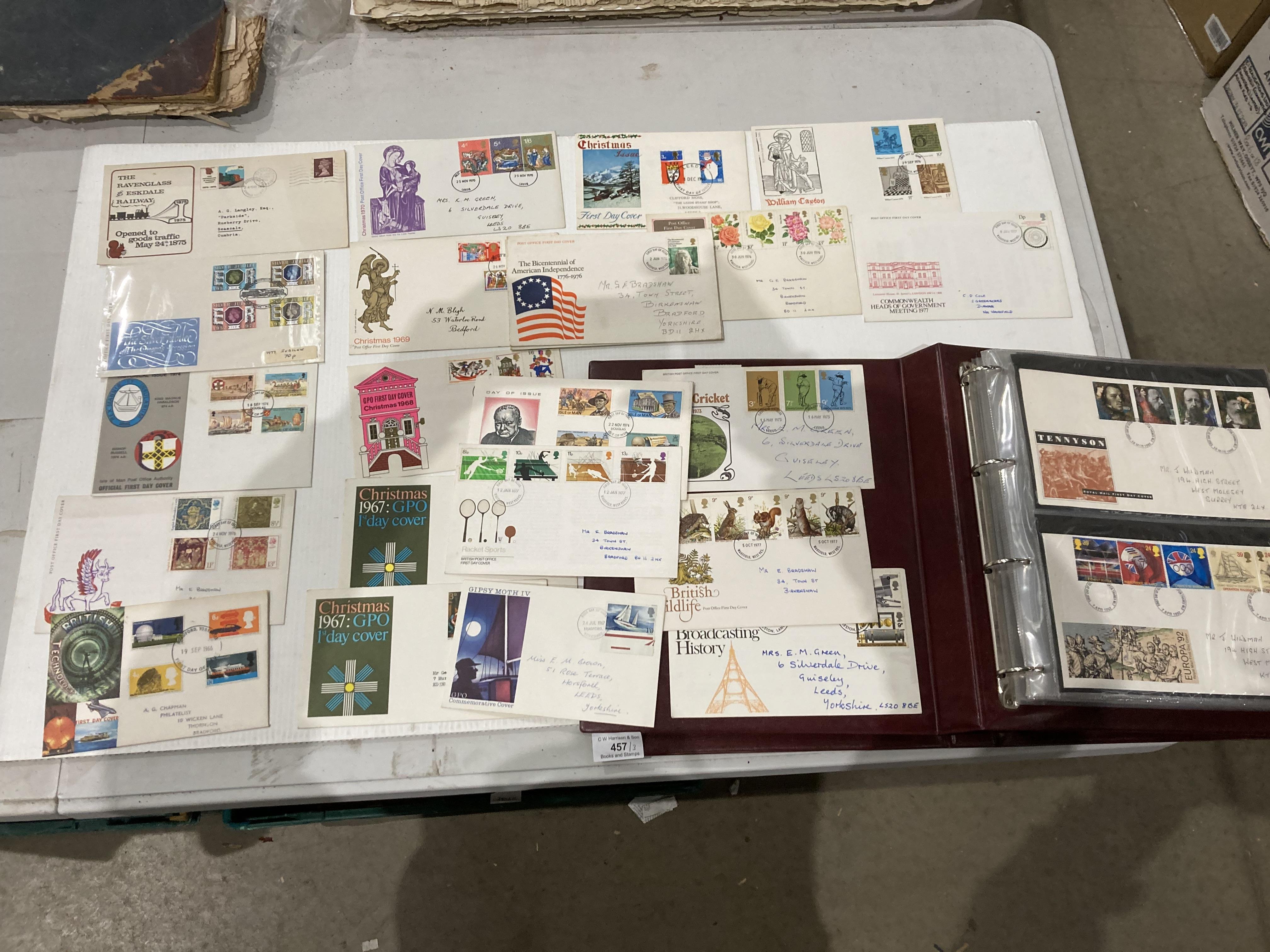 Two albums and a wallet containing 94 Post Office and Royal Mail First Day Covers ranging from the