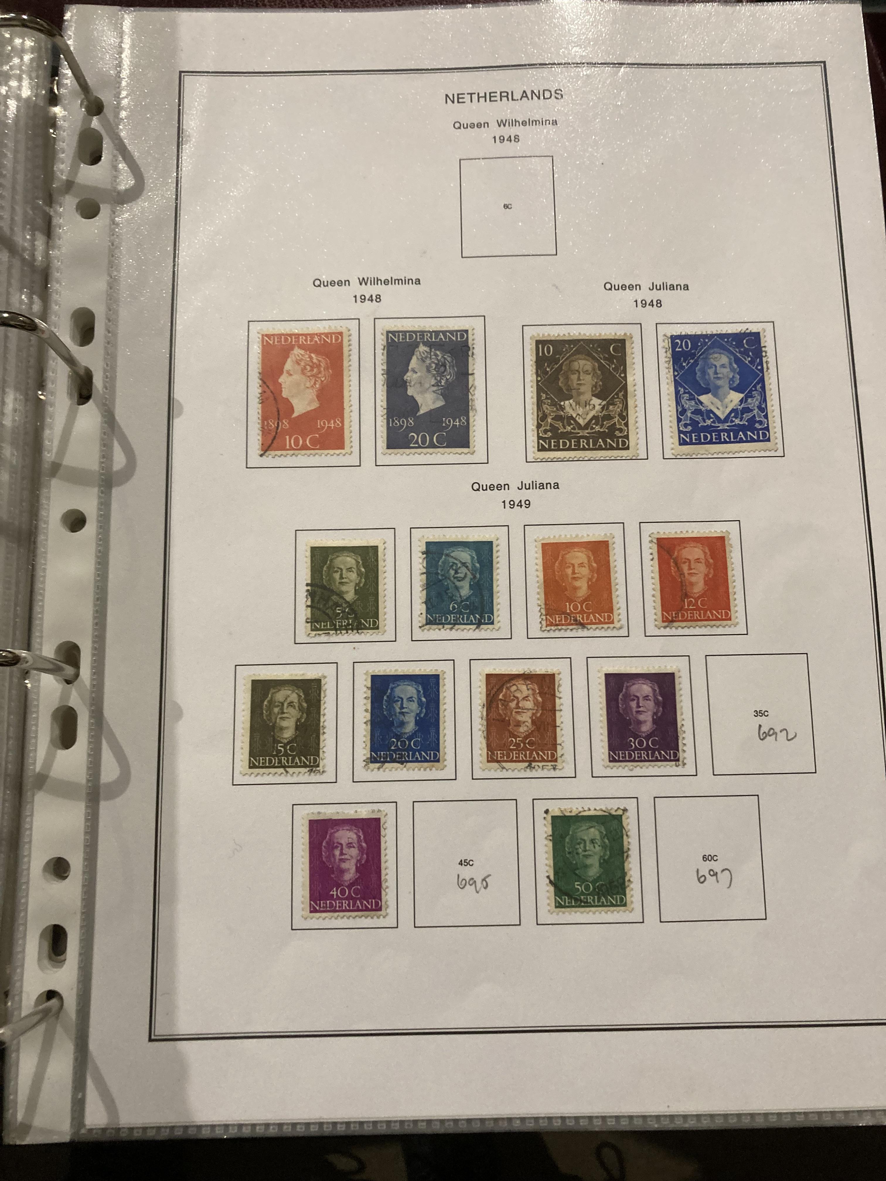 Contents to box nine stamp albums and contents - Germany and Netherlands stamps including German - Image 7 of 11