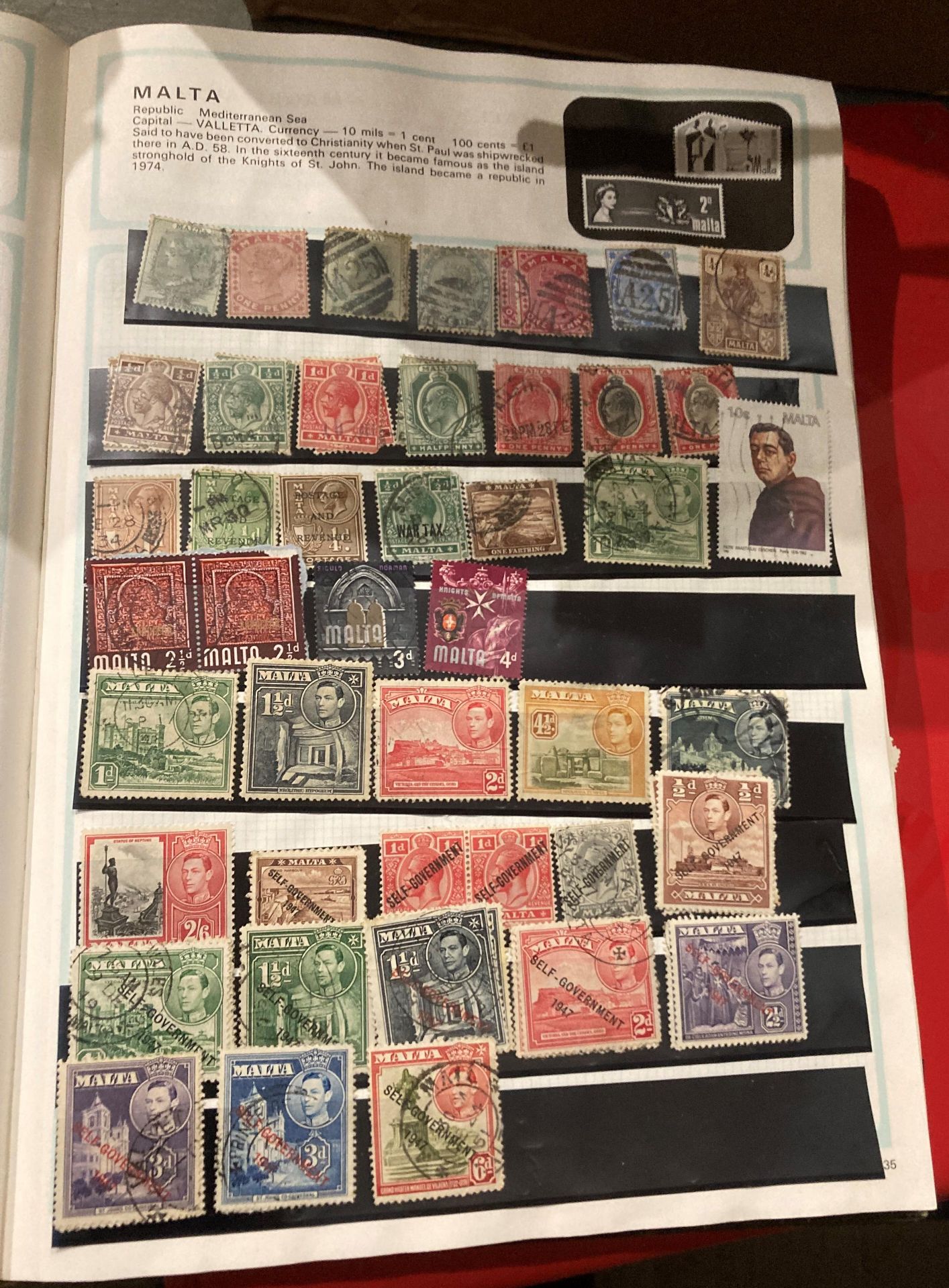 Contents to box fourteen stamp albums and contents - stamps from Mongolia, USSR, GB, Belgium, - Image 7 of 19