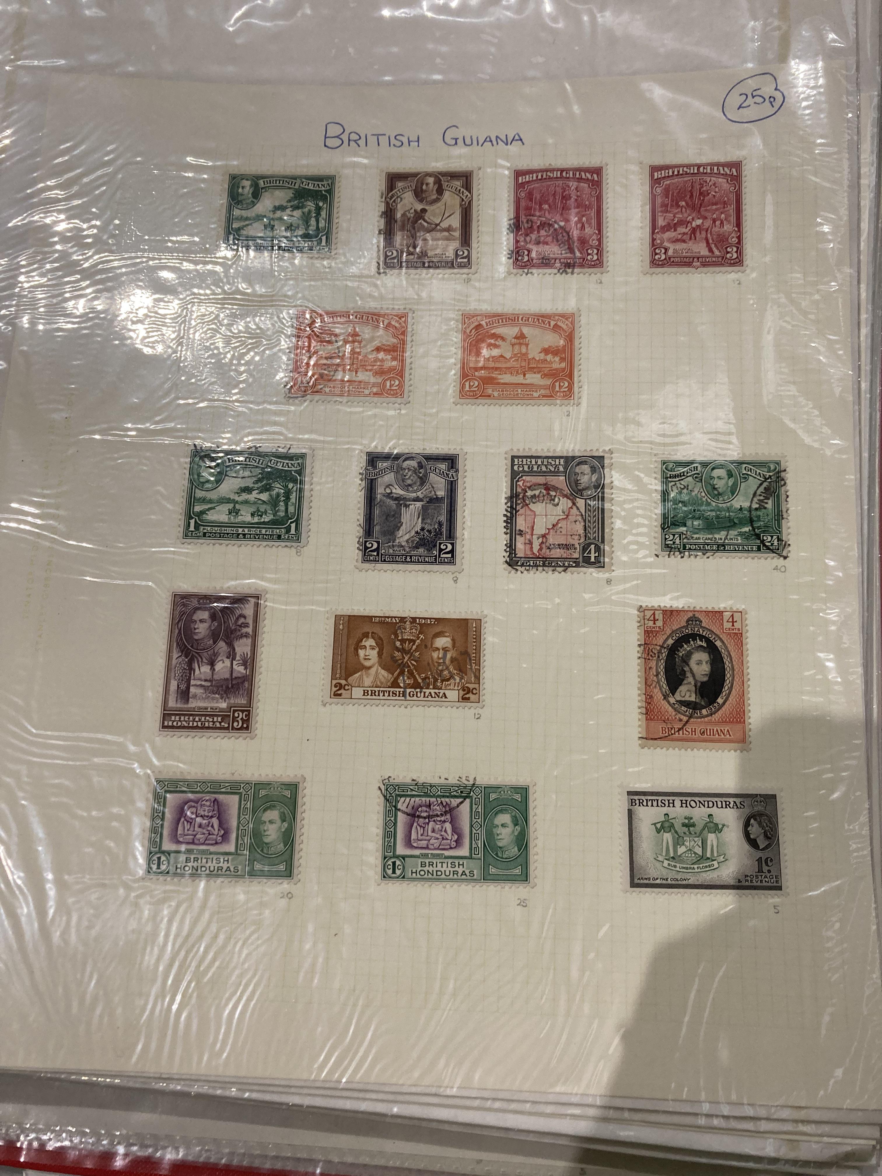 Seven stamp albums and contents - stamps from GB, - Image 7 of 15