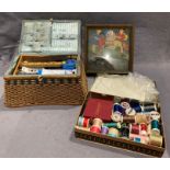 Contents to box - a sewing box with a quantity of sewing accessories,