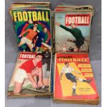 Sixty Charles Buchan Football Monthly magazines circa 1953-1968