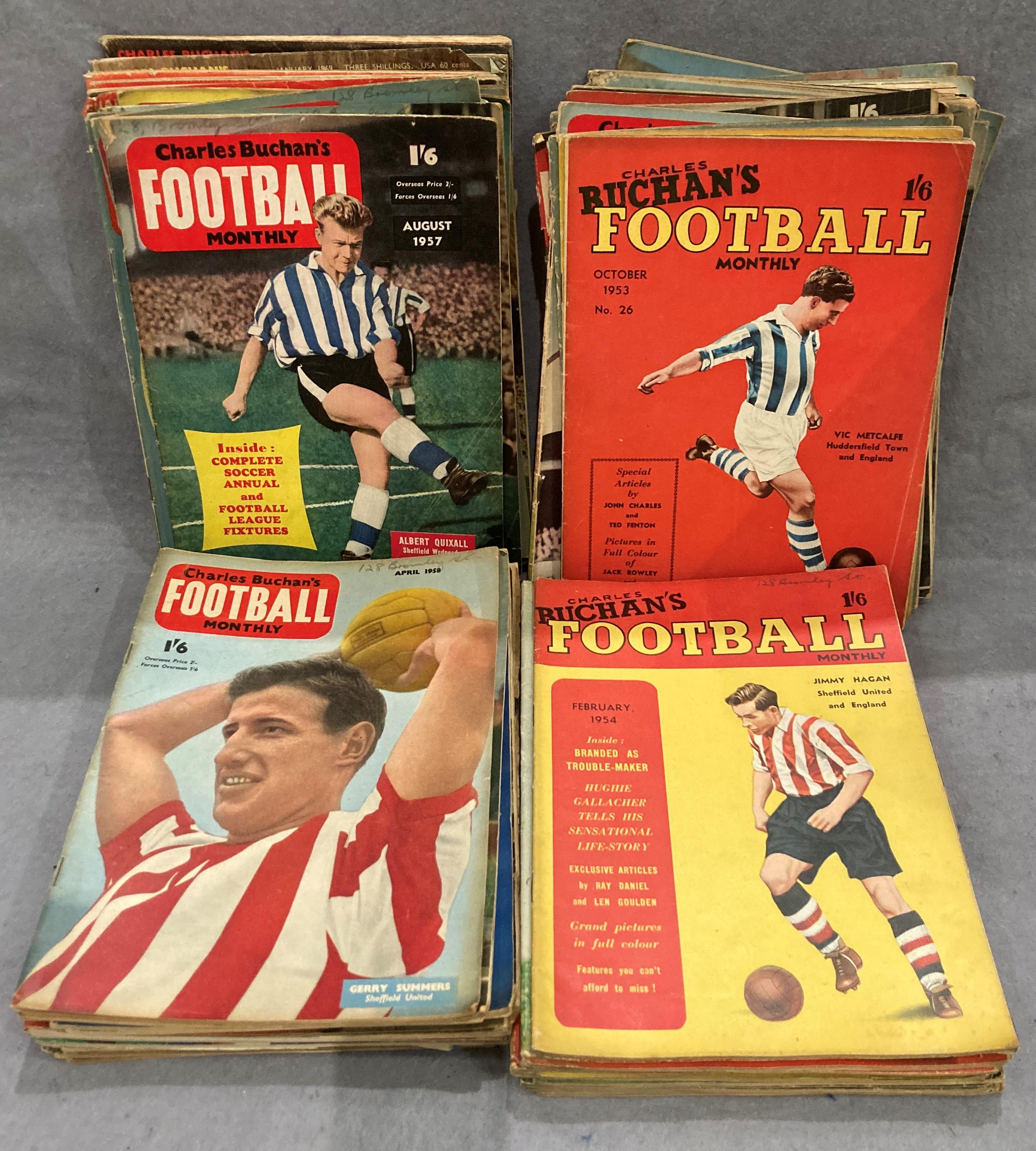 Sixty Charles Buchan Football Monthly magazines circa 1953-1968 - Image 2 of 3