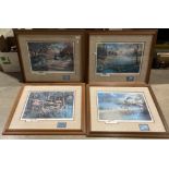 Ken Zylla, four framed commemorative prints from the North American Game Bird Series,