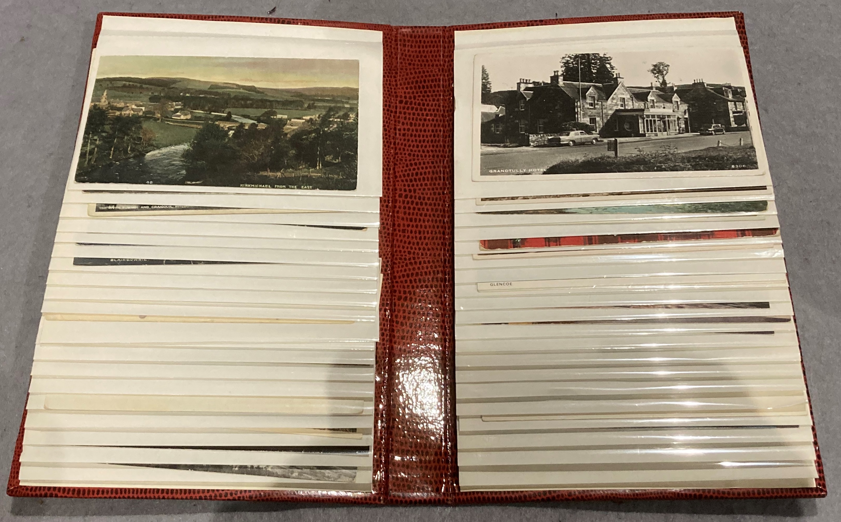 An album of eighty Scottish topographical postcards