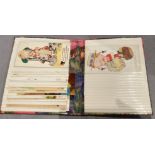 An album of thirty-three mainly humorous postcards - Mabel Lucy Atwell, Donald McGill,