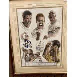 David Walker framed Limited Edition print Leeds United 3 - Deportivo 2,