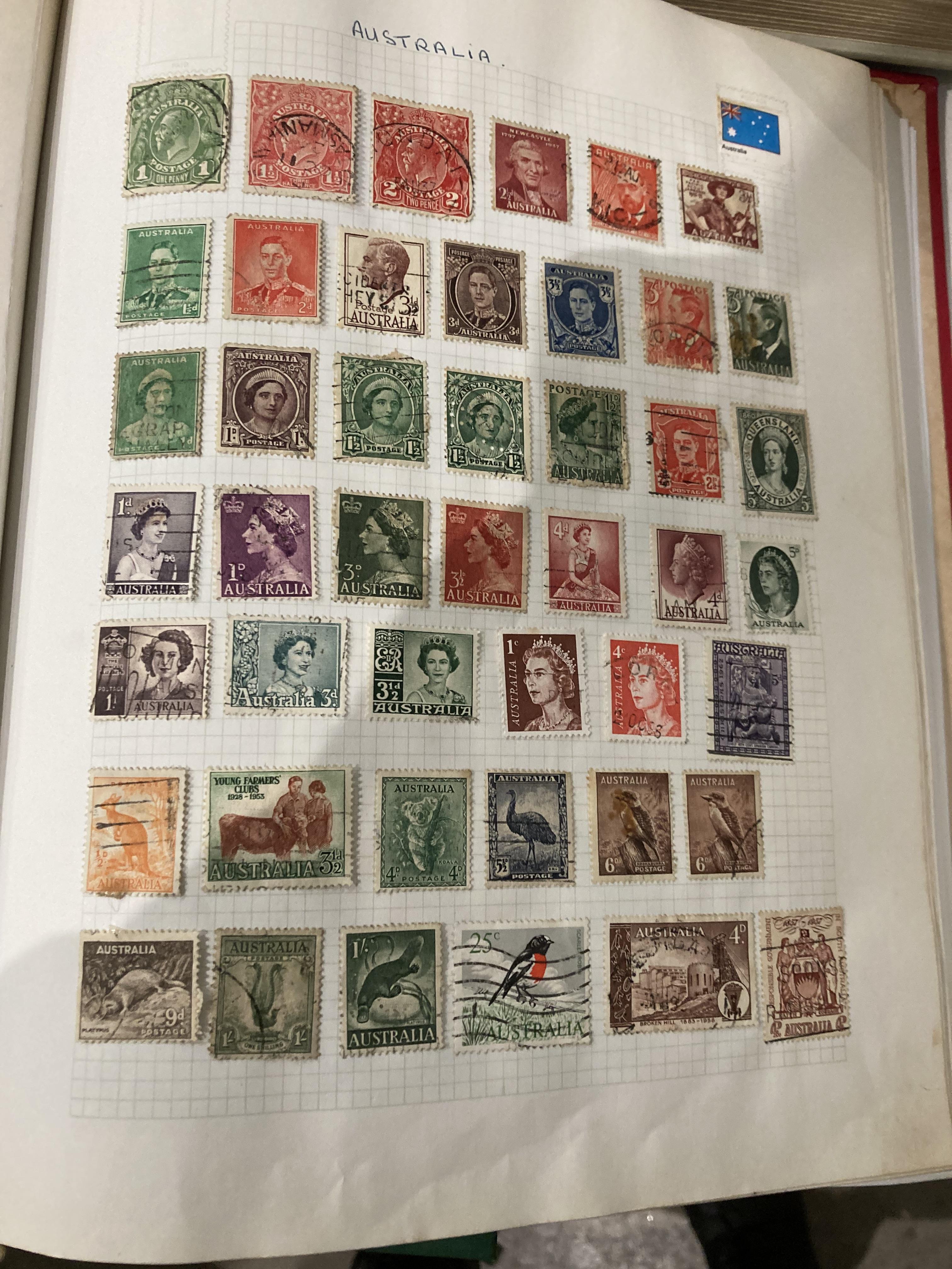 Contents to box ten stamp albums and contents - a large quantity of Australian stamps (saleroom - Image 5 of 19