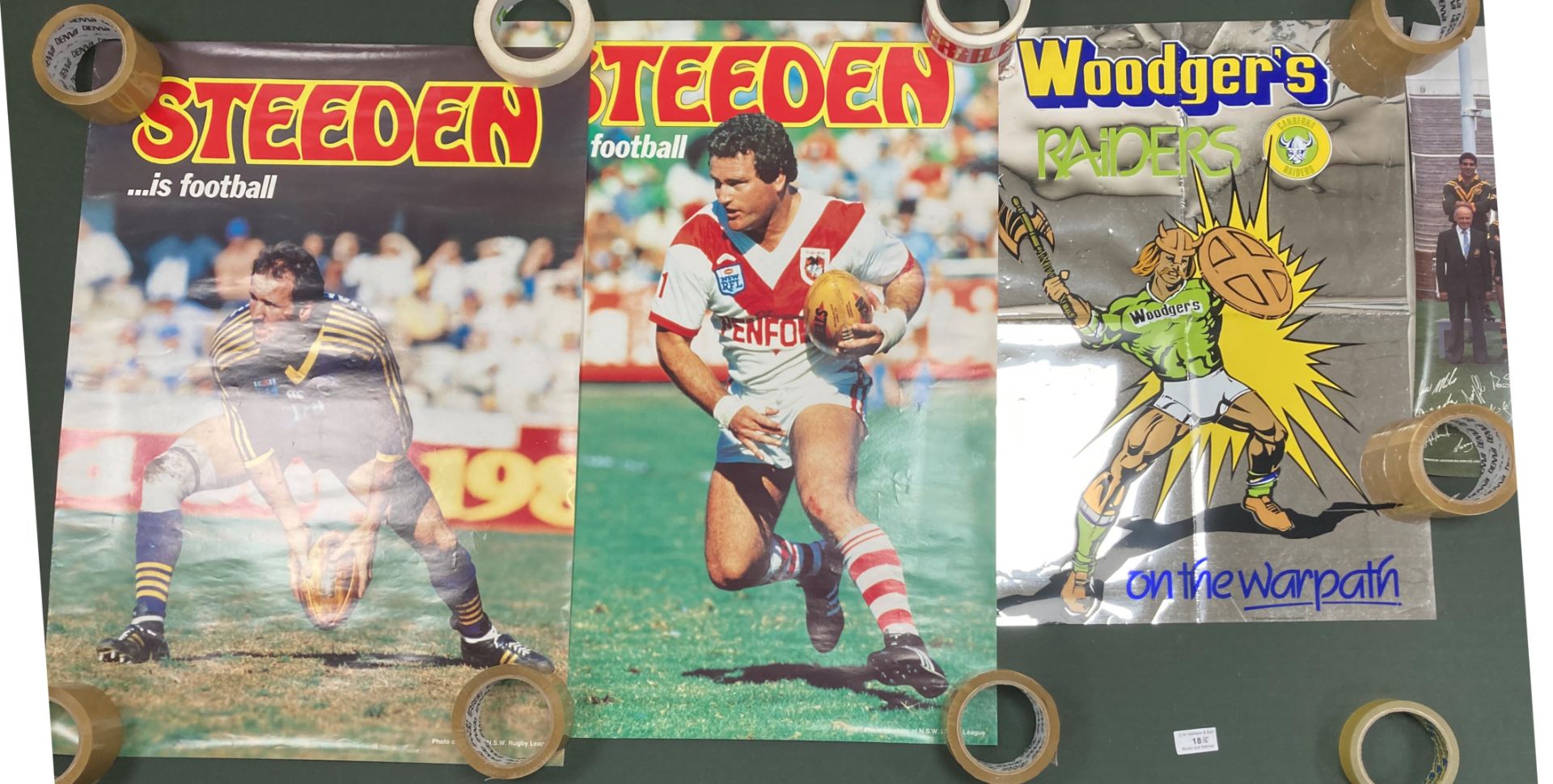 Six sporting posters - two Luton Town FC in the fifties and four various Australian Rugby League - Image 3 of 3