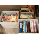 Contents to three boxes - a large quantity of books relating to food and cooking authors include