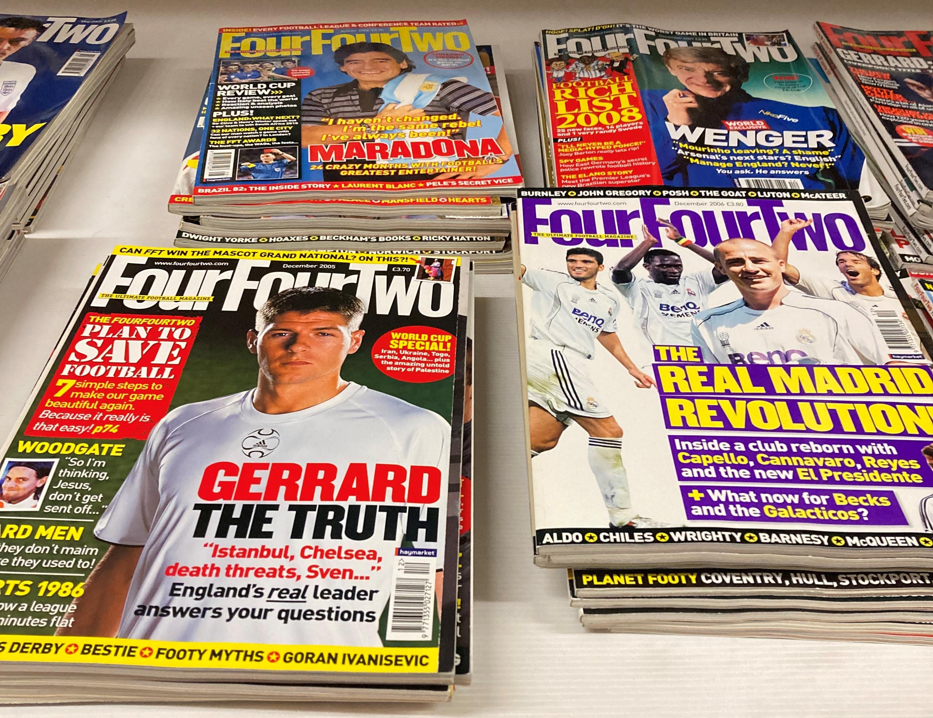 Contents to shelf - a large quantity of Four Four Two Football magazines circa 1998-2009 including - Image 4 of 5