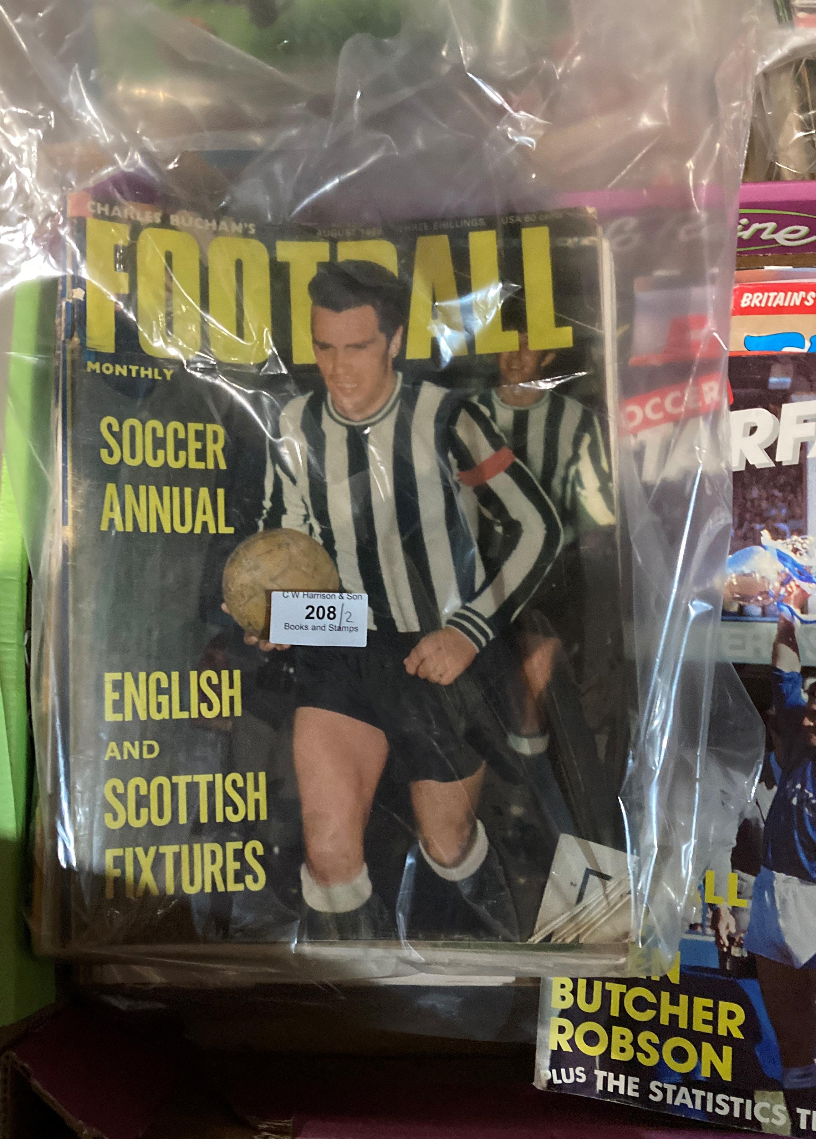 Contents to a large tray and a box - a large quantity of Football magazines and Charles Buchan's - Image 2 of 7