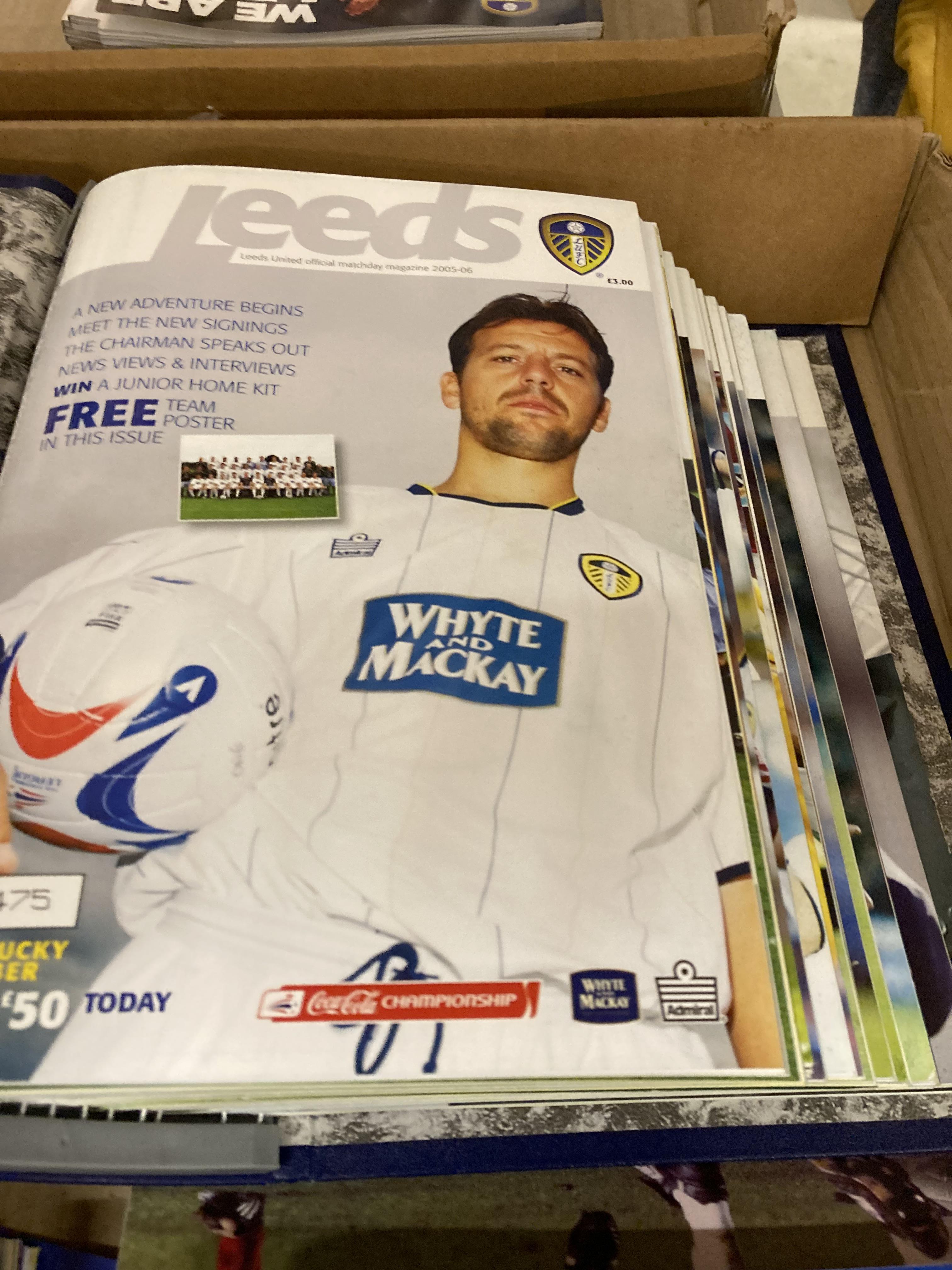Contents to tray - a large quantity of mainly home Leeds United programmes 1999, - Image 3 of 7