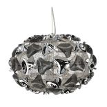 3 LIGHT CEILING PENDANT, CHROME AND SMOKEY ACRYLIC, 40W, RRP £110. 3 light ceiling pendant.