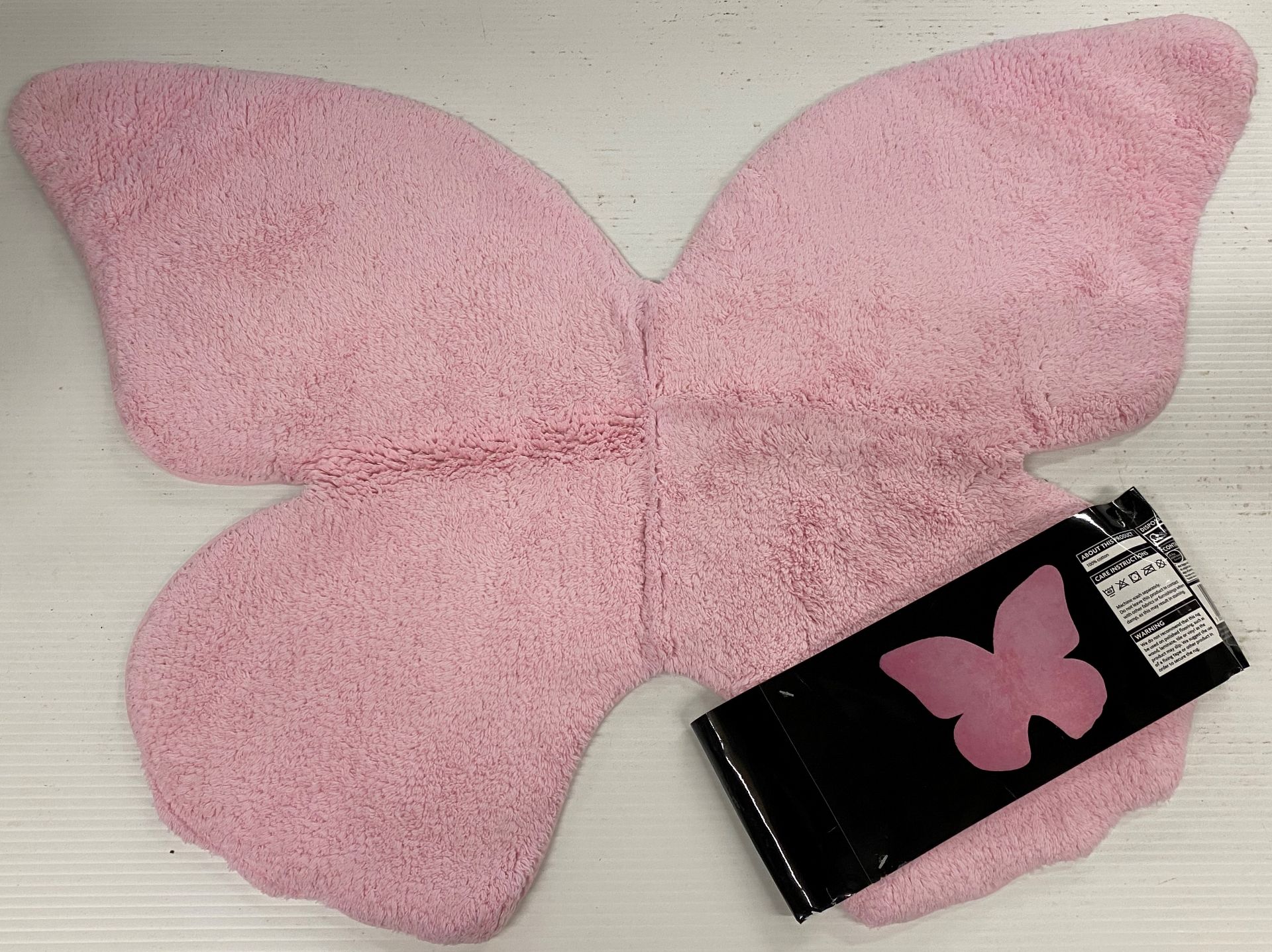 60 x Asda Pink Butterfly Rugs/Bathmats - 58cm x 80cm - Individually sealed and packed as 3 per