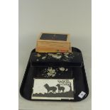 Two Japanese lacquer boxes,