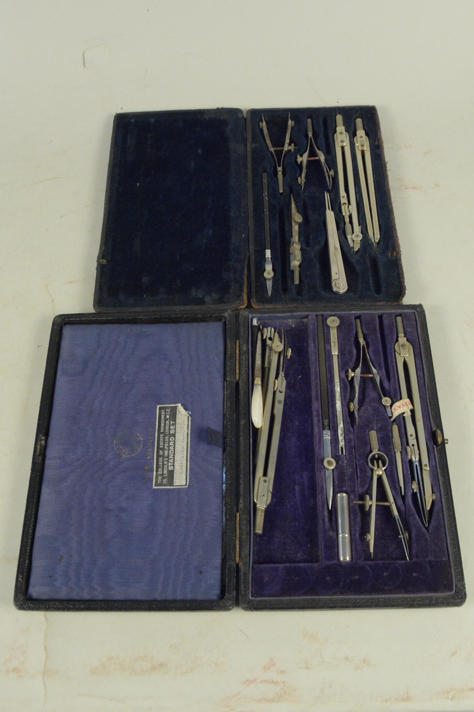 Three cases of geometry instruments plus a Dexter mat cutter and a pocket calculator - Image 3 of 3