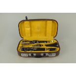 A cased vintage 'Lark' M4001 clarinet with black finish body (slight worn condition,