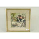 A framed oil on board 'Votes for Women' with suffragettes addressing a crowd,