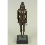 A Talos Gallery nude bronze male statuette,