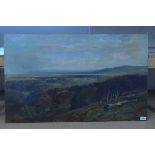 A late 19th Century unframed oil on canvas, label on verso 'Downton Woods, Herefordshire,