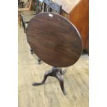 A 19th Century mahogany tripod table (as found)