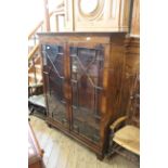 A late 19th Century mahogany two door display cabinet