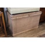 A 19th Century pine and mahogany joiner's chest