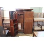 A good quality Edwardian inlaid mahogany gentleman's wardrobe