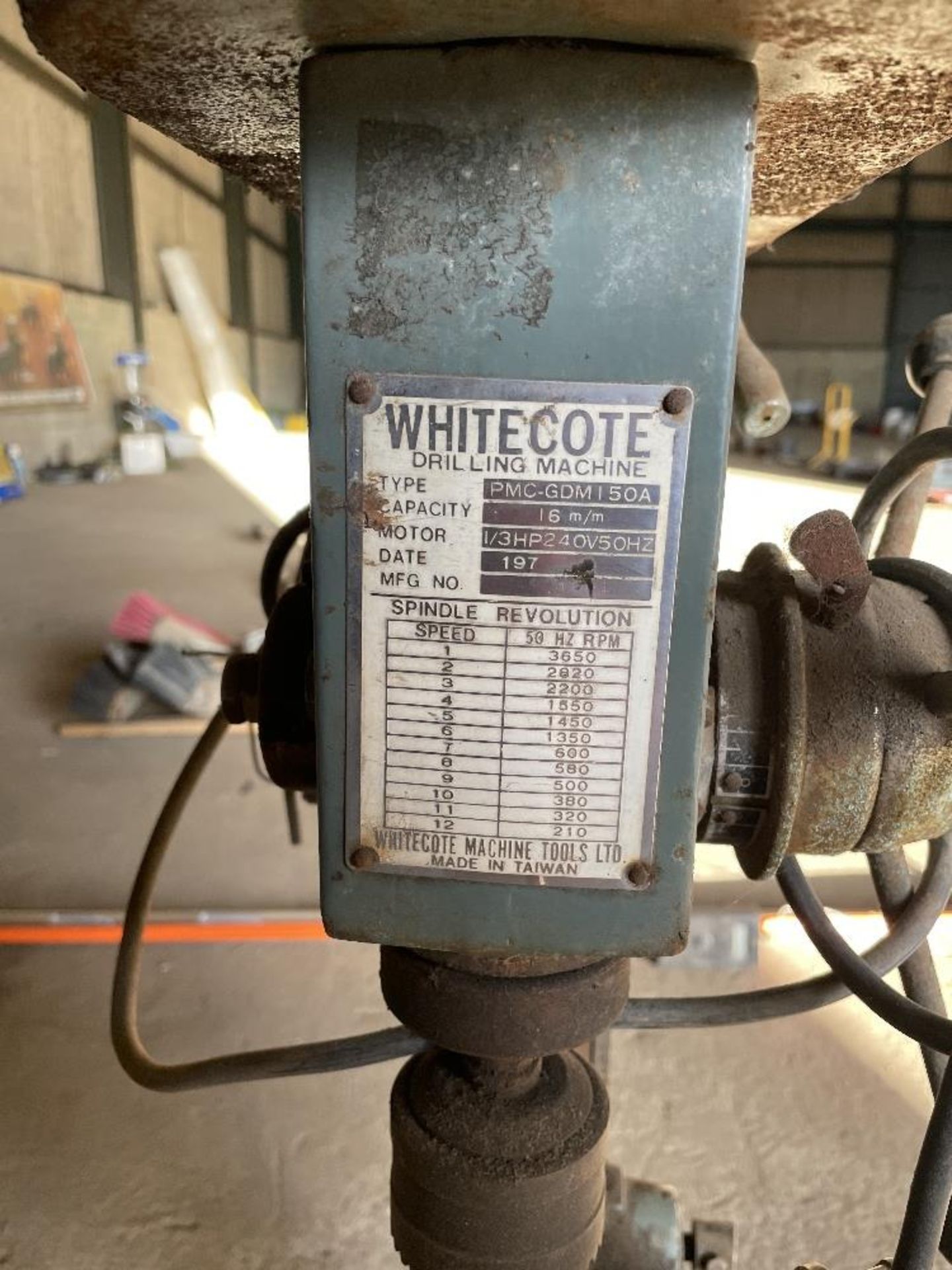 White Cote Pedestal Drill, Type PMO-GDM 150A 16mm, - Image 3 of 3