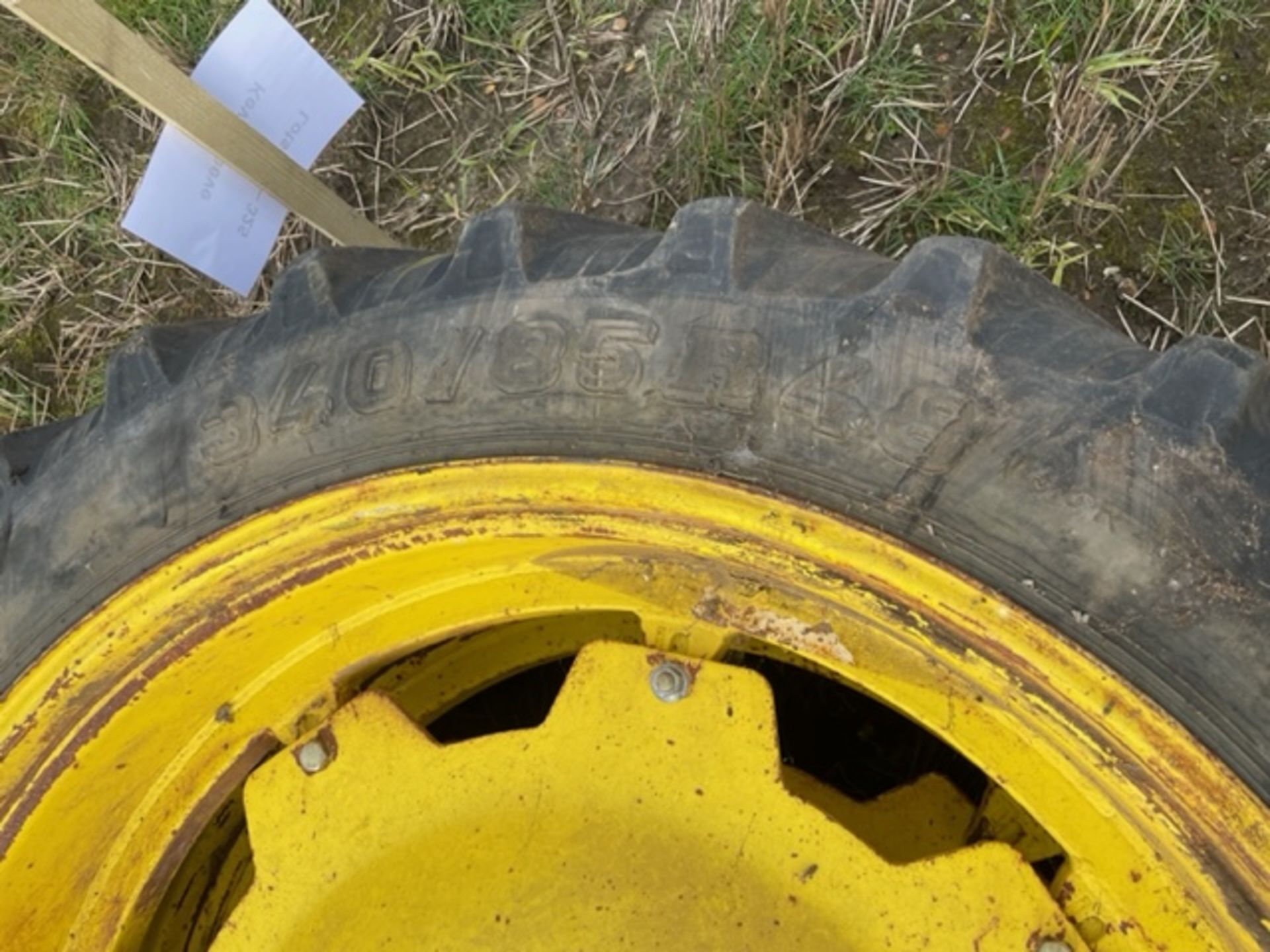 Pair of row crops wheels 340/85/R48 13.6 x 48. No VAT on this lot. - Image 3 of 4