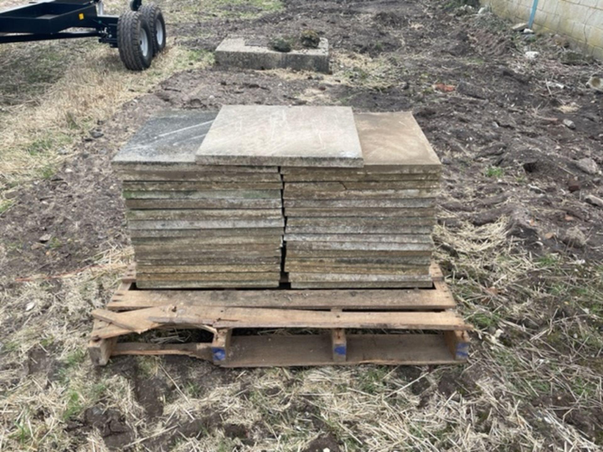 Pallet of paving slabs