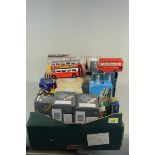 A large collection of boxed Corgi and die cast vehicles including classics and commercials,