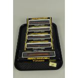 Four boxed Graham Farish for Bachmann 'N' gauge coaches plus a Class 56 E.W.S.