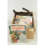Fifteen copies of The Poplar Mechanic 1952/3 together with a selection of travel related badges,